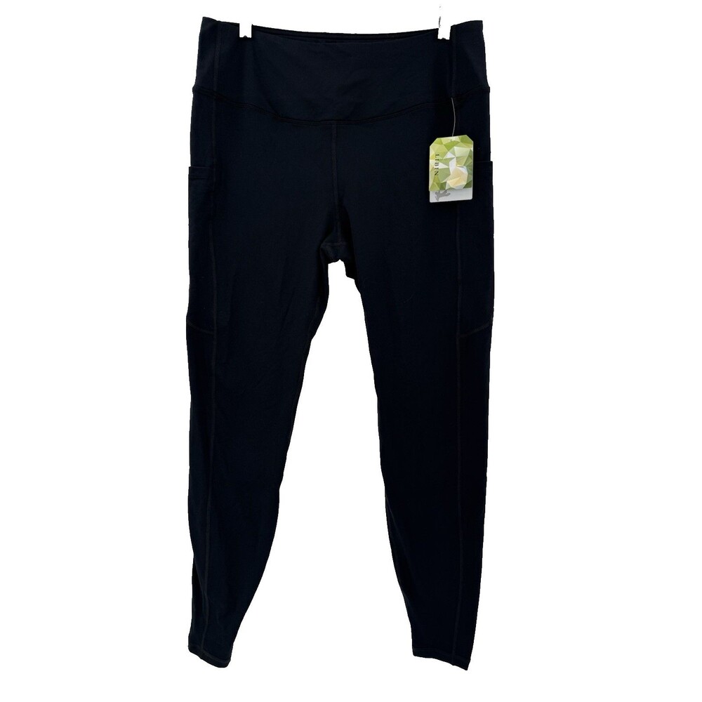 NEW W TAGS Libin Women's Black Leggings Pants with Pockets Athleisure XLARGE